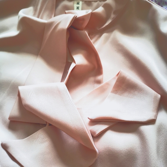 Brand New Silky Tie Neck Blouse - Picture 3 of 3